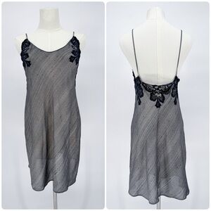 Vintage La Perla 100% Silk Lace Chemise Nightie Nightgown Slip Dress Size 2